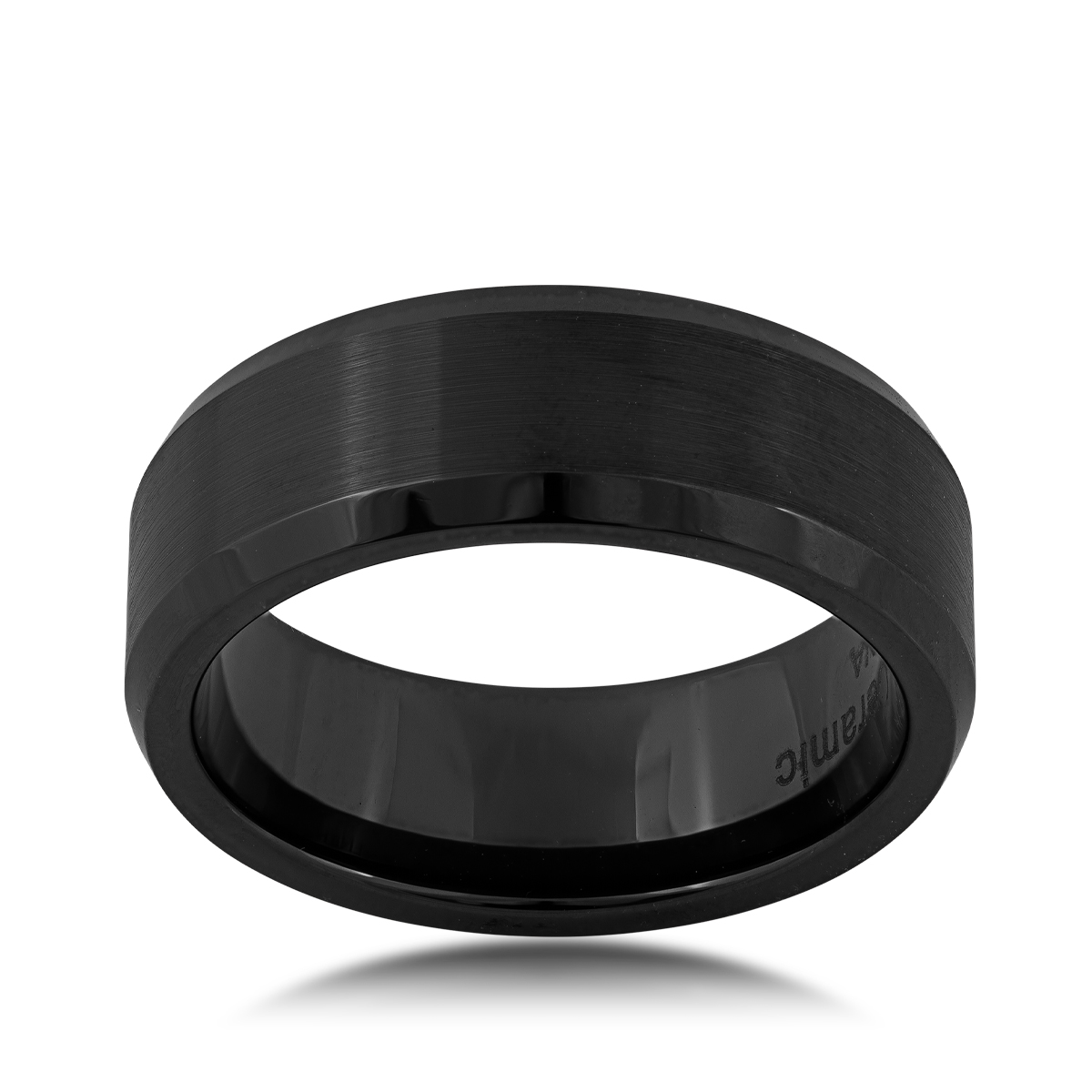 black ceramic wedding band