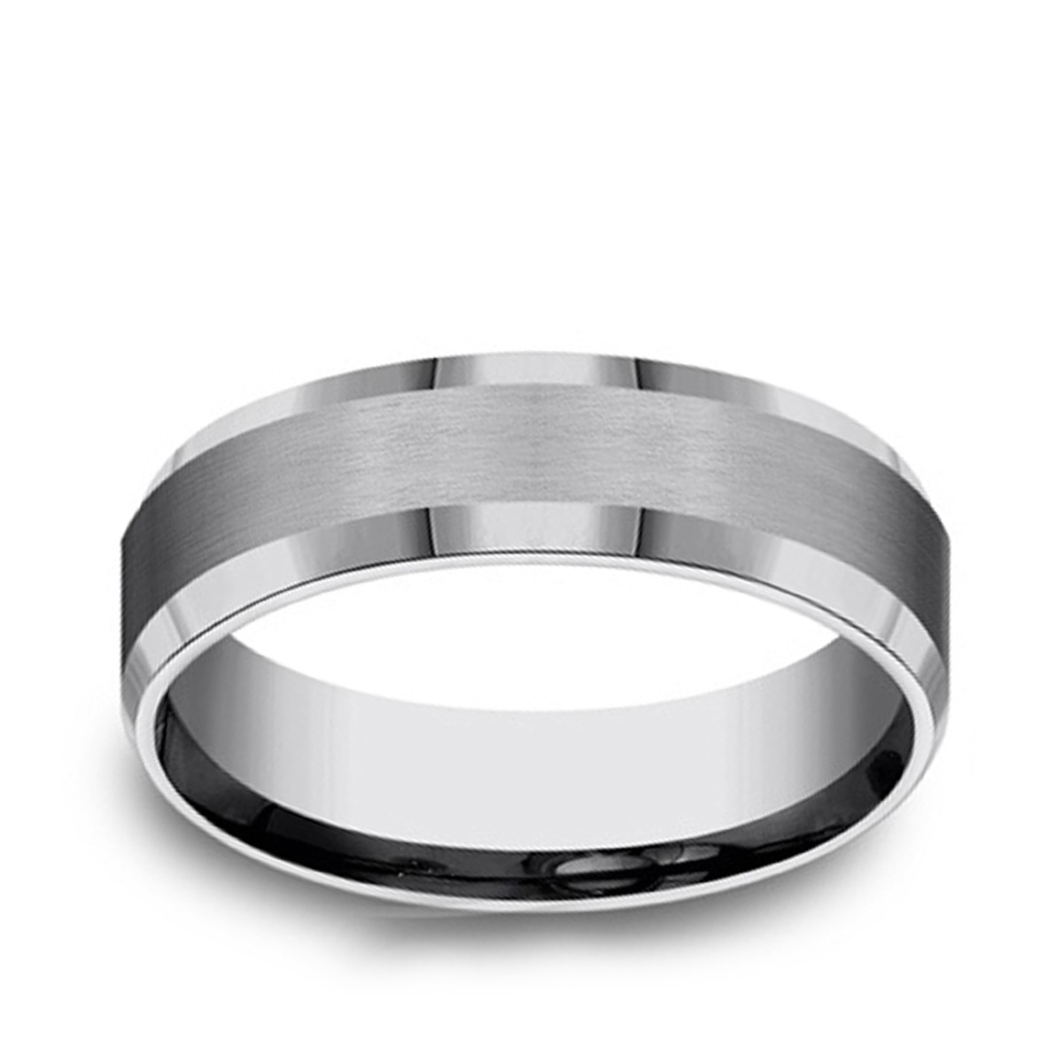 Men's brushed finish tungsten wedding band