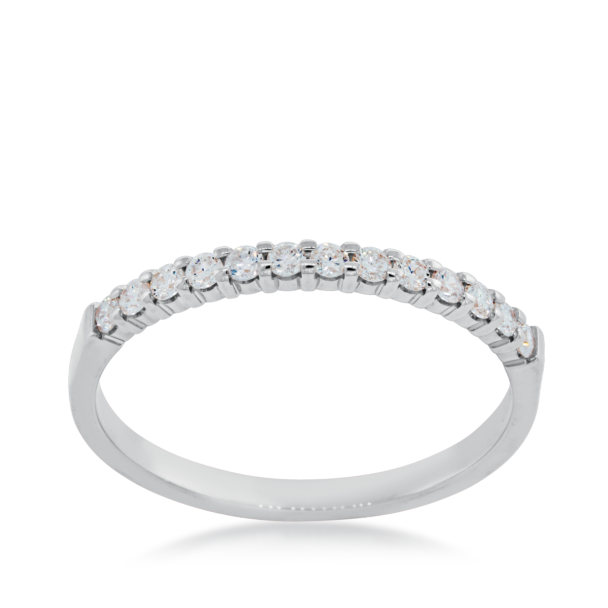 diamond white gold stackable band