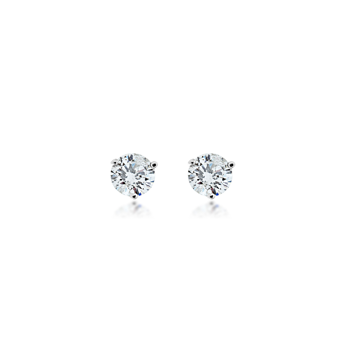 diamond white gold stud earrings