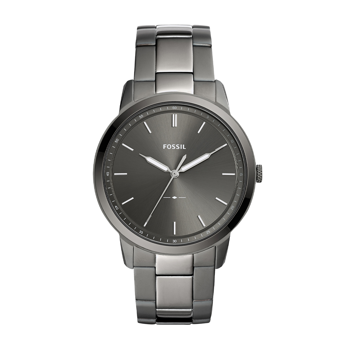 Gray stainless steel gray dial men's Fossil Minimalist quartz watch
