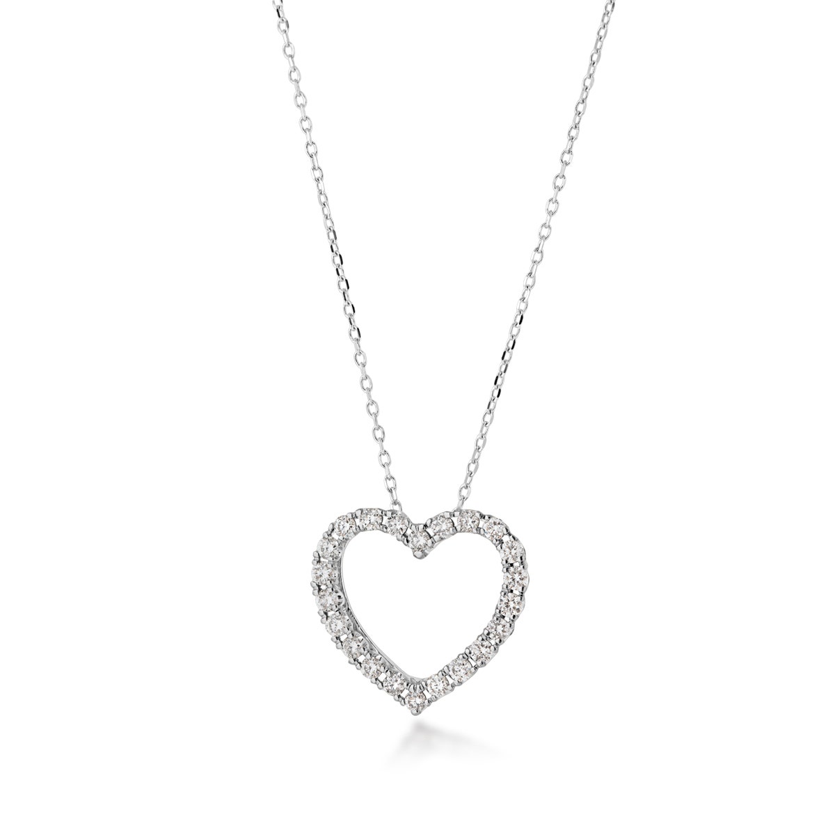 1/4 ct. tw. Diamond Heart Pendant in 10K White Gold