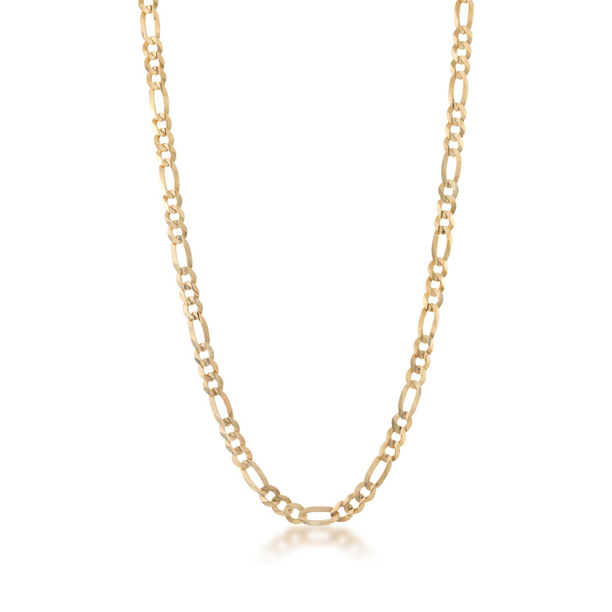 10K yellow gold 20 inch solid figaro chain