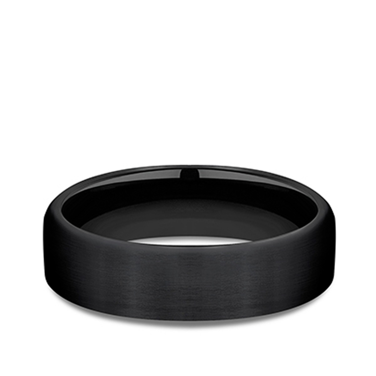black titanium satin finish ring