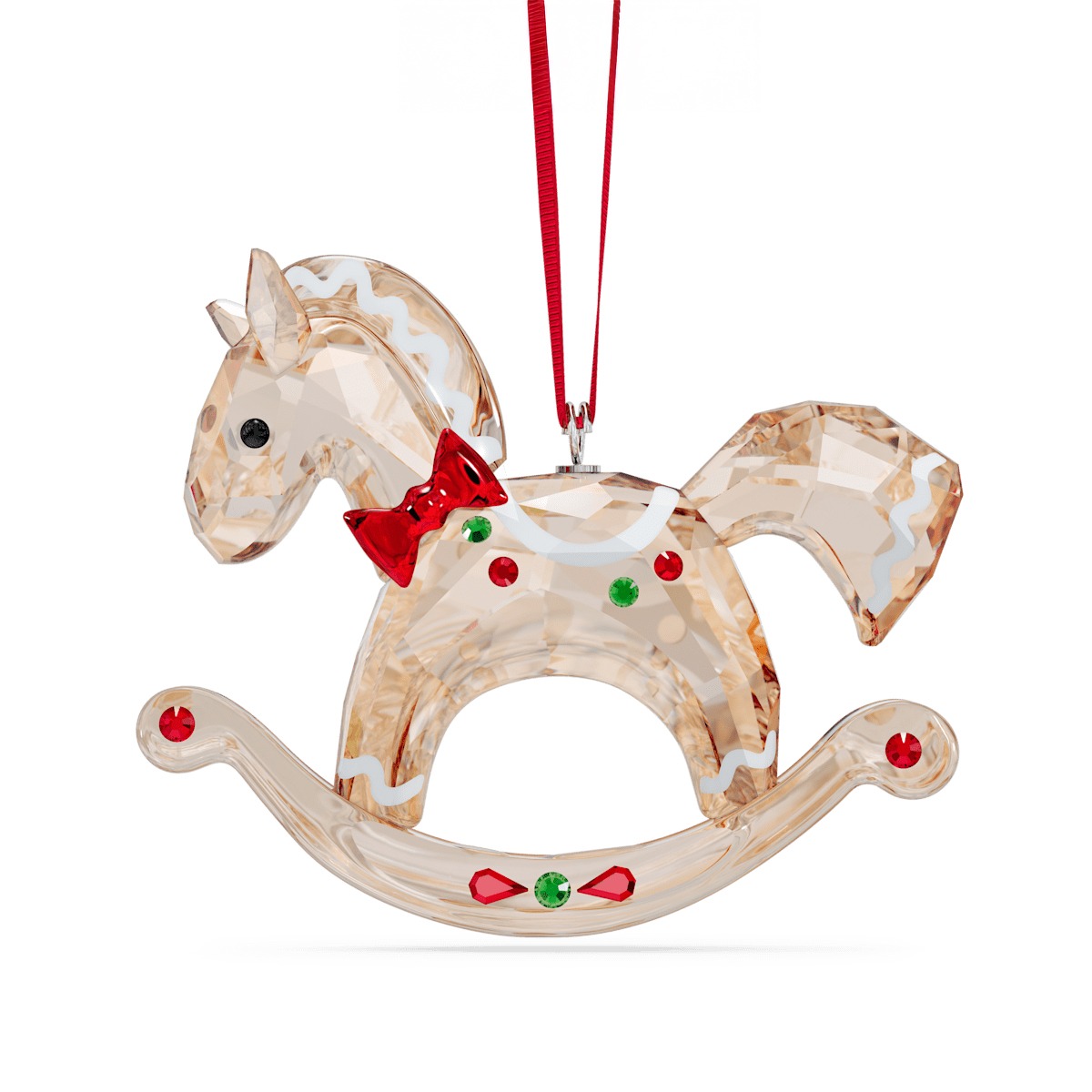 Swarovski Holiday Cheers Gingerbread Rocking Horse Ornament