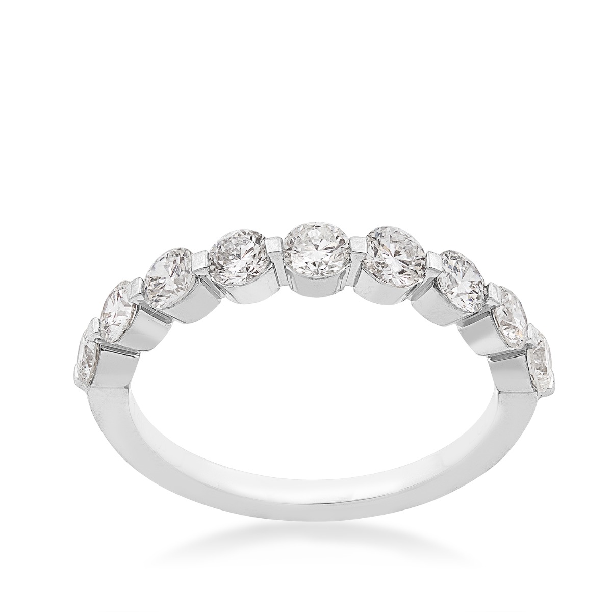 white gold round diamond band