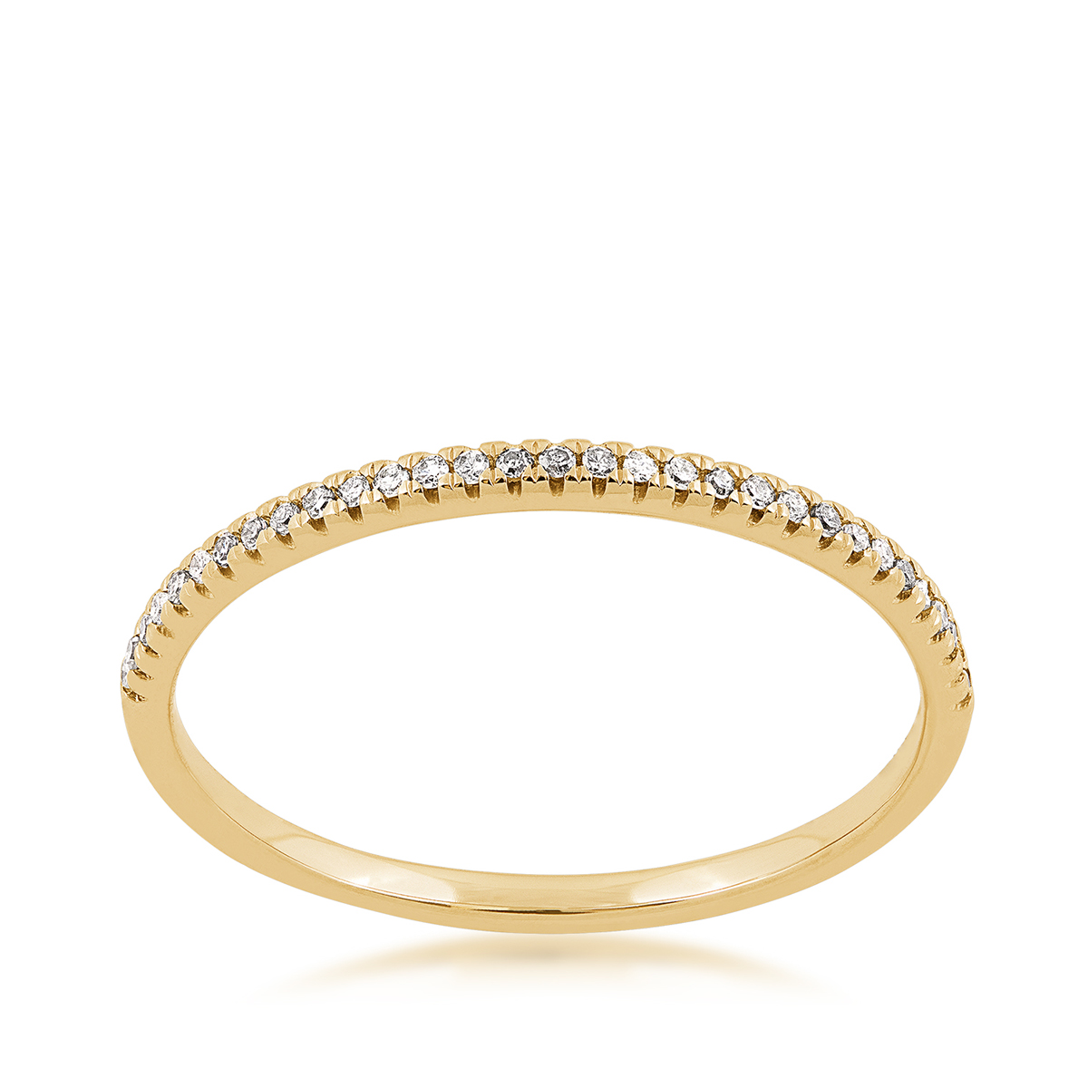 yellow gold diamond band