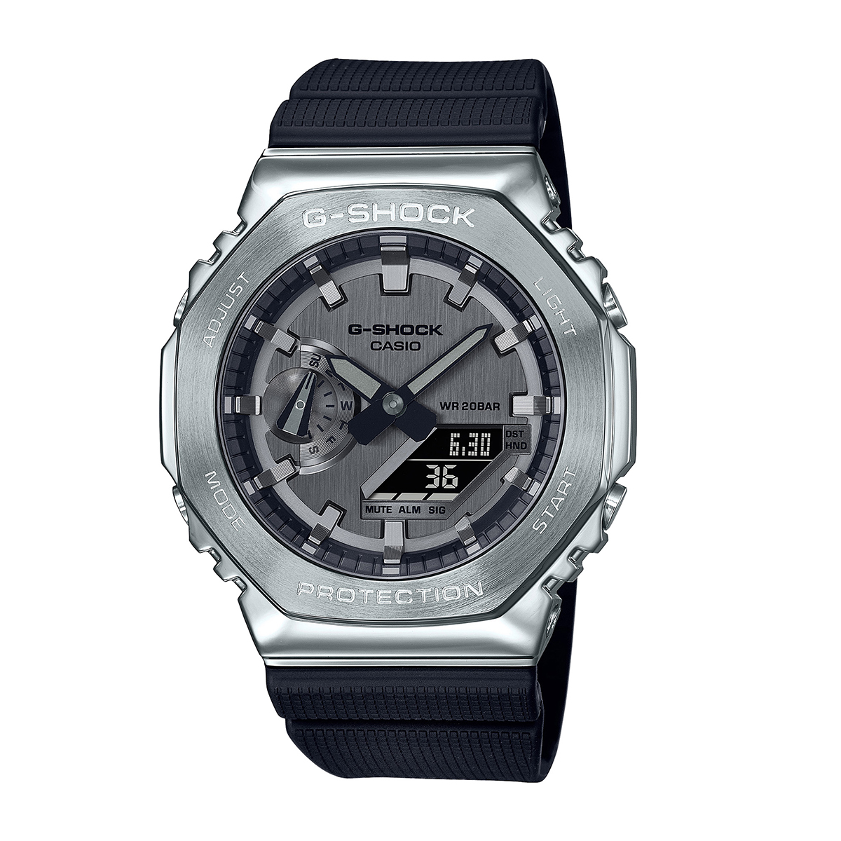G-Shock Men's G-Steel Quartz Stainless Steel Watch with Gray Dial & Black Resin Strap