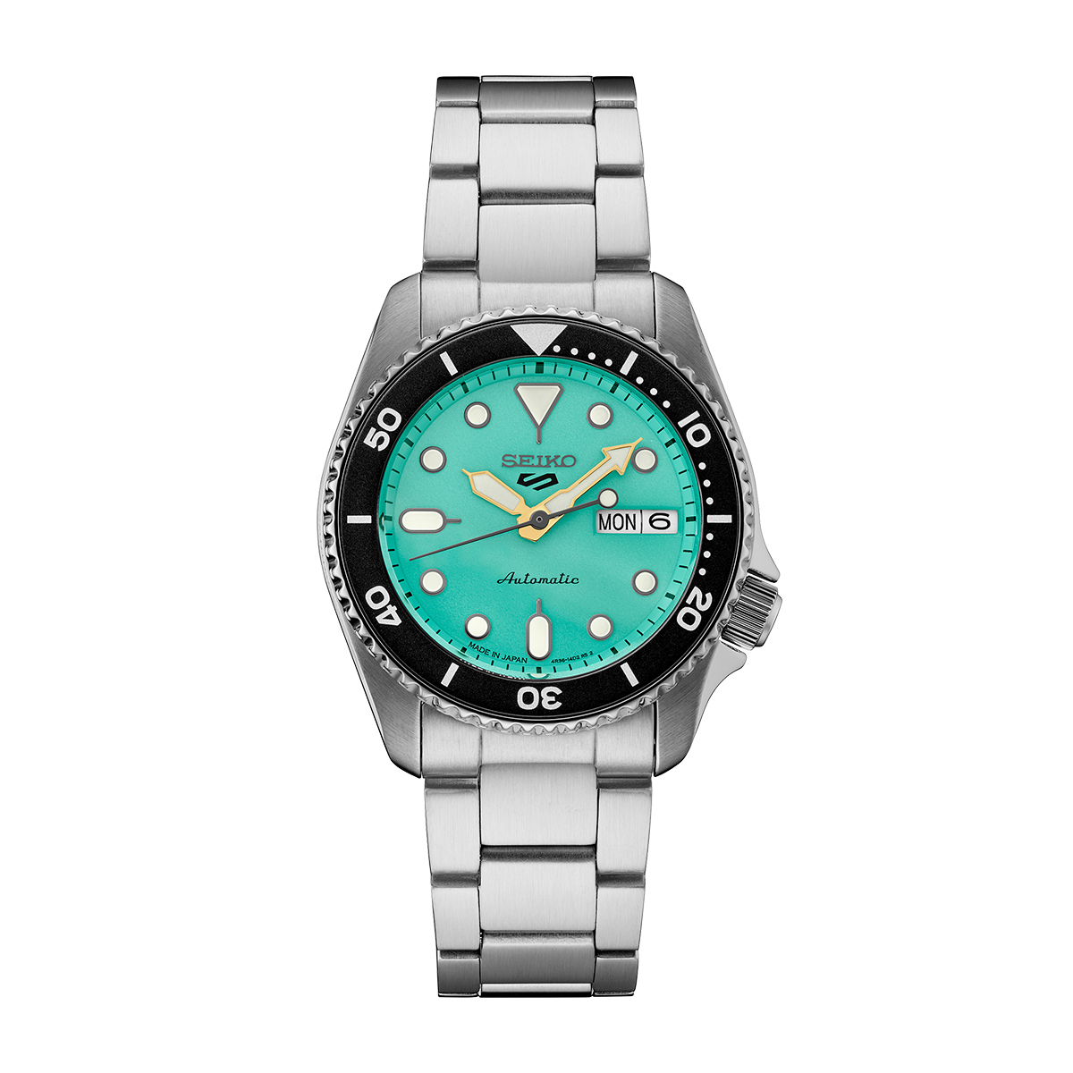 Stainless steel blue dial & black bezel Seiko SKX series automatic watch