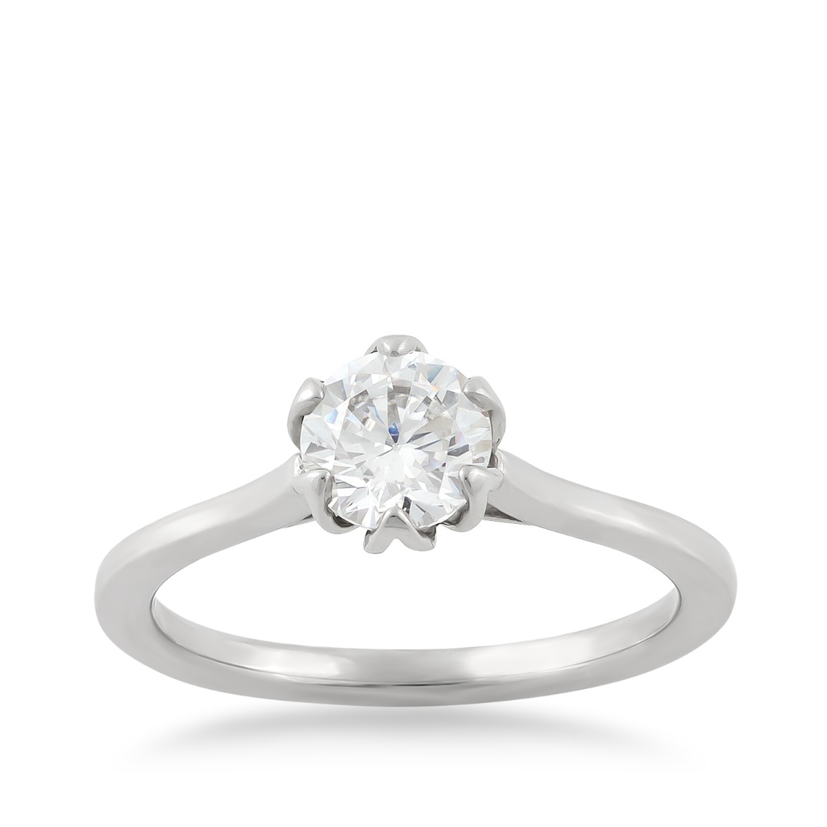 14K white gold 1 ct. tw. round Noventa diamond solitaire ring