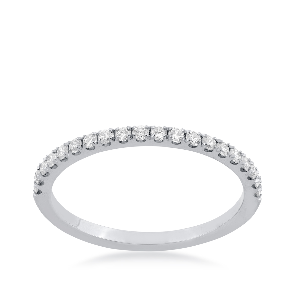 14K white gold 1/4 ct. tw. diamond stackable anniversary band