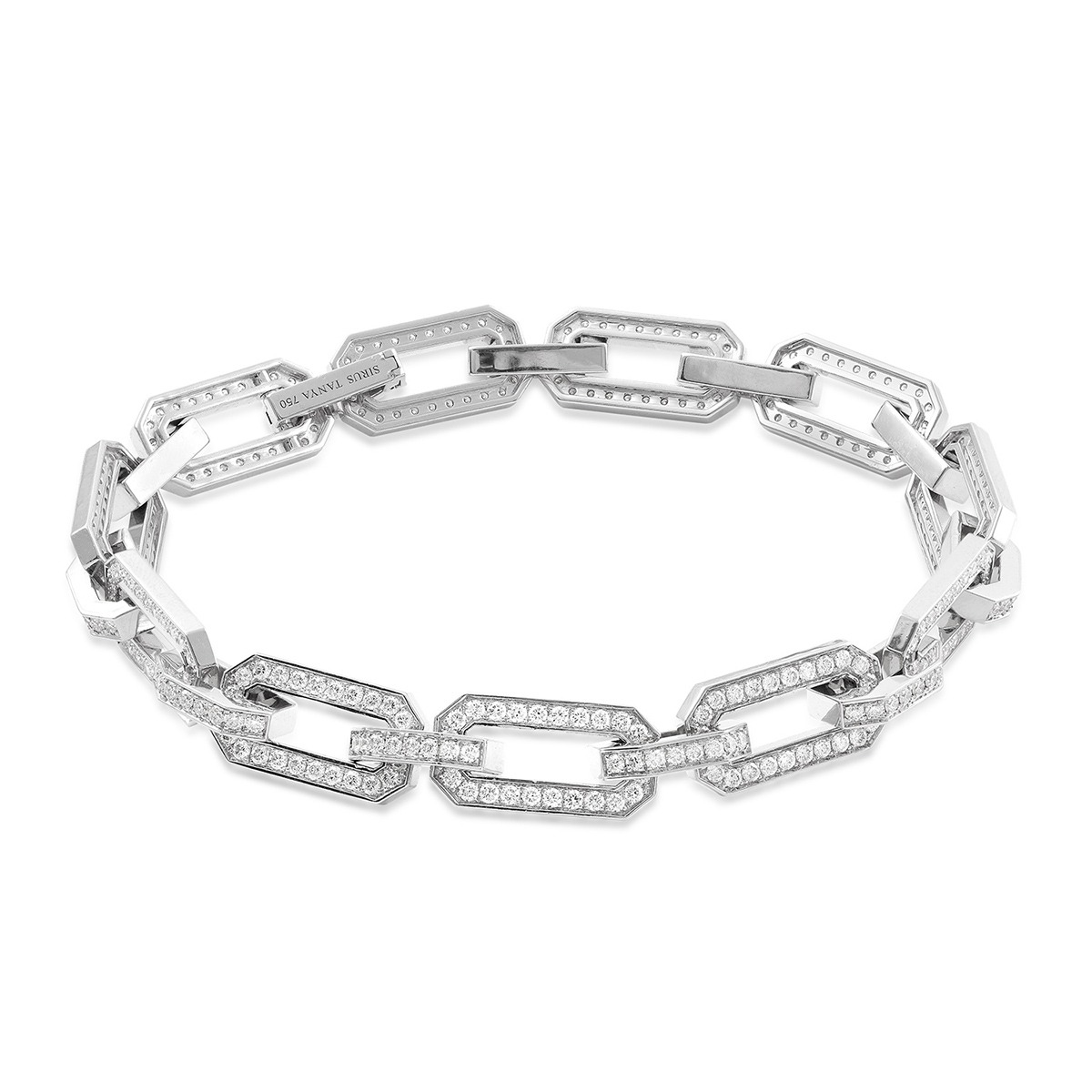 Sirus Tanya 3-1/3 ct. tw. Diamond 7" Link Bracelet in 18K White Gold