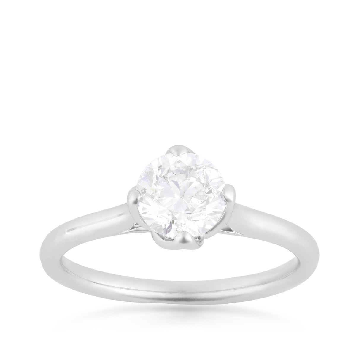 14K white gold Canadian Rocks 1 ct. tw. round brilliant diamond solitaire ring