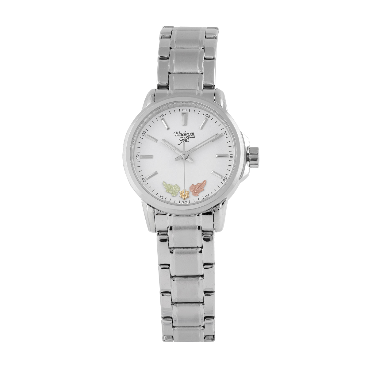 Black Hills Gold Ladies' Quartz Stainless Steel Watch with White Dial