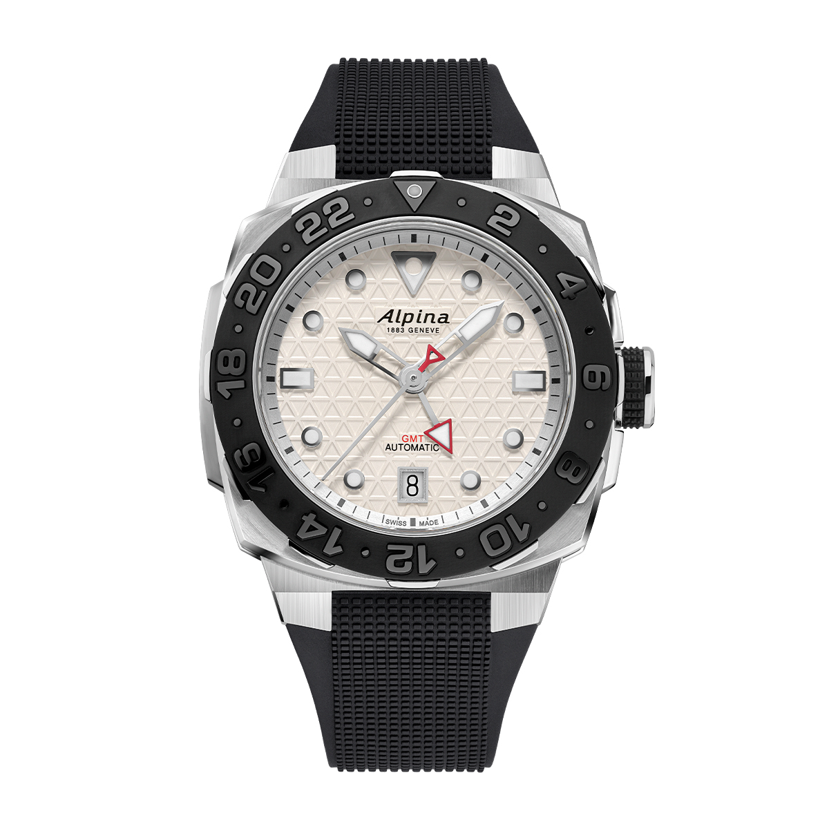 Alpina Men's Seastrong Diver Extreme Automatic Stainless Steel Watch with Black Dial & Rubber Strap