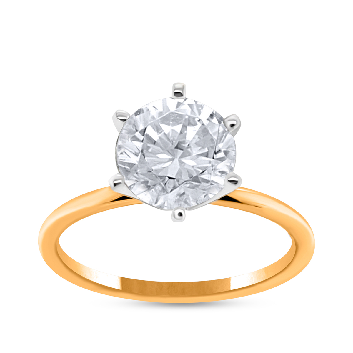 14K yellow gold Premier Natural 1-1/2 ct. tw. round brilliant diamond solitaire engagement ring