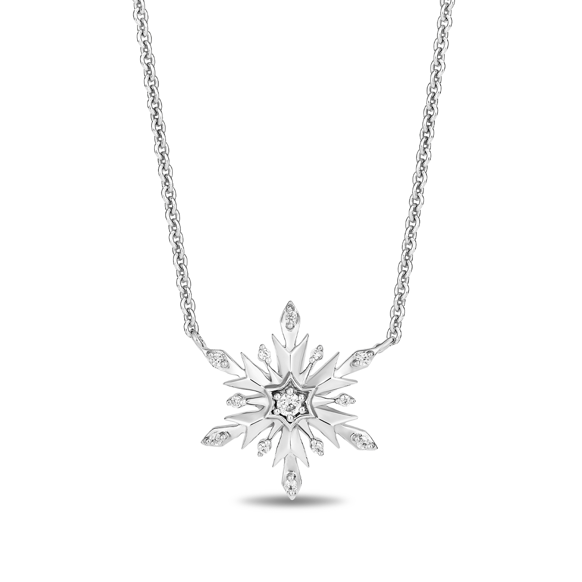 sterling silver Enchanted Disney diamond accent petite Elsa snowflake necklace