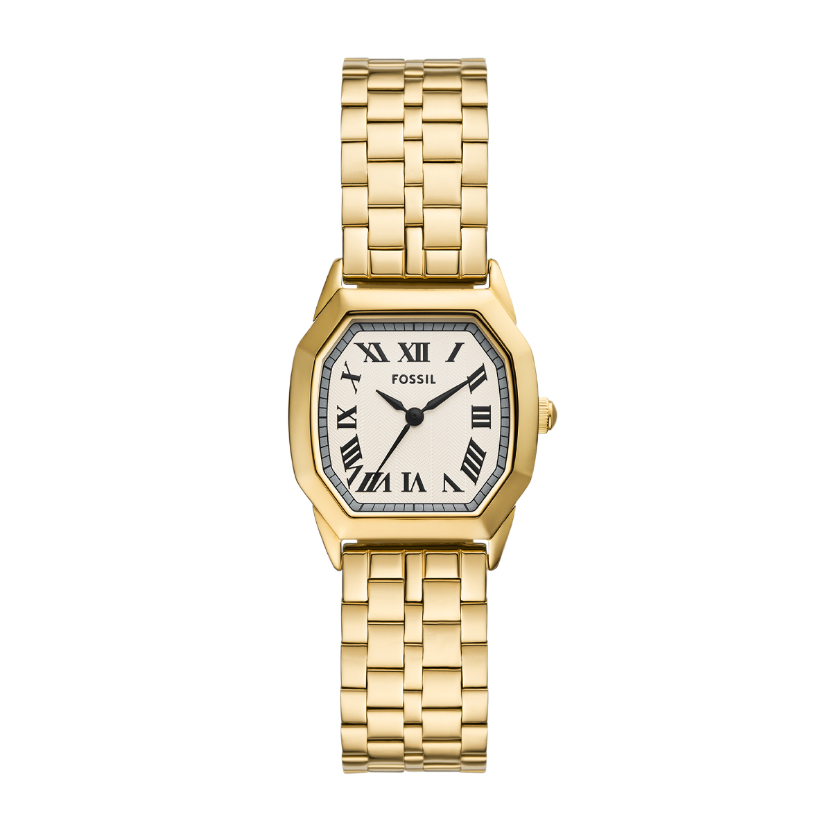 Fossil Men's Harlow Quartz Gold-Tone Stainless Steel Watch with Cream Dial