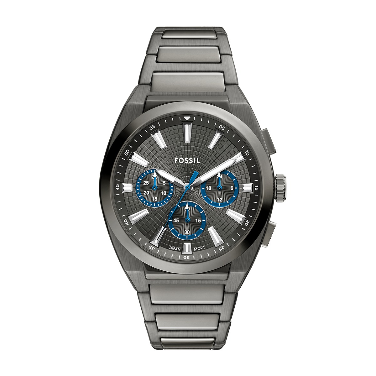 Fossil Men's Everett Quartz Gray Stainless Steel Watch with Gray Dial
