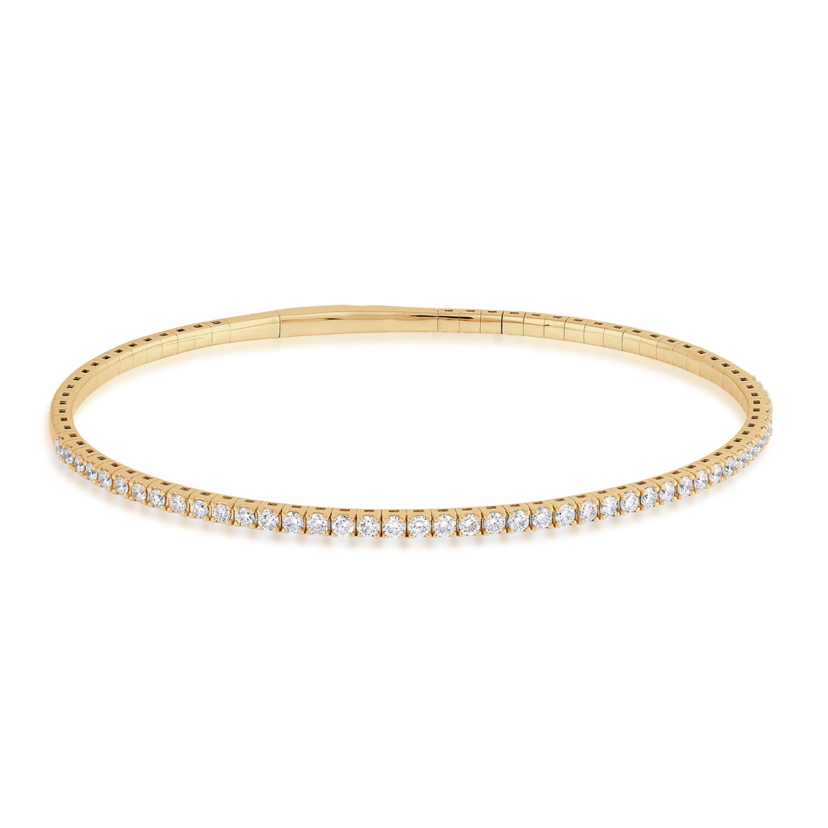 Adamante 1 ct. tw. Lab-Grown Diamond Flex Bangle in 10K Yellow Gold