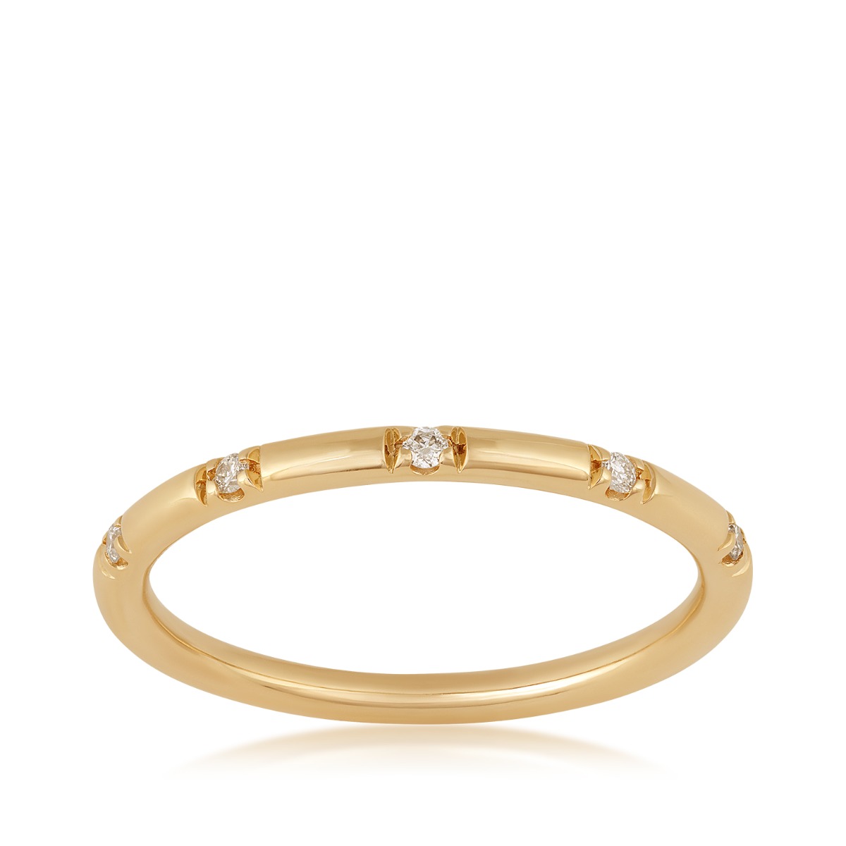 Perfect Match Diamond Accent Anniversary Ring in 10K Yellow Gold