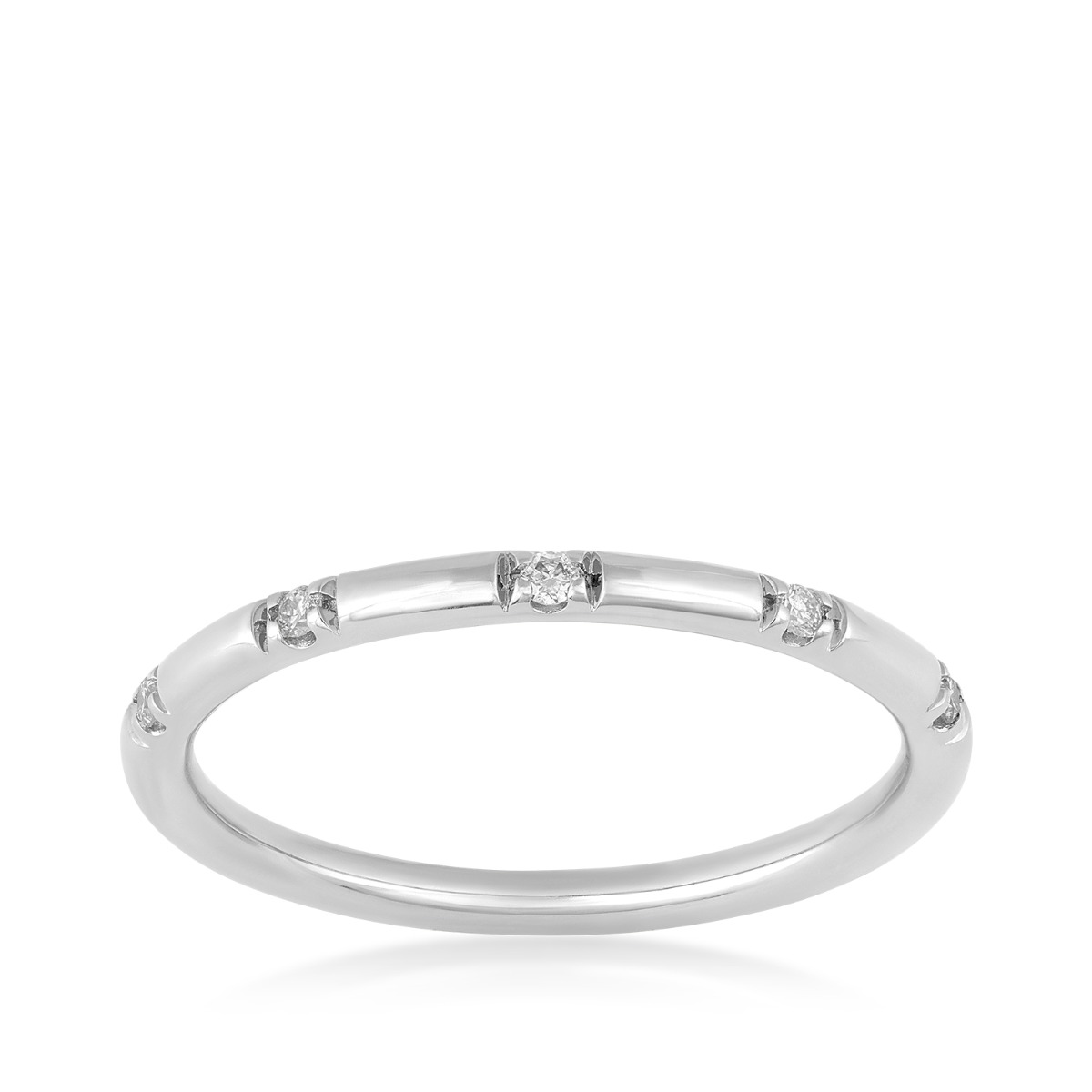 Perfect Match Diamond Accent Anniversary Ring in 10K White Gold