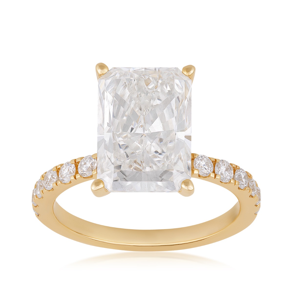 Forevermade 5-1/2 ct. tw. Lab-Grown Radiant Cut Diamond Engagement Ring in 14K Yellow Gold