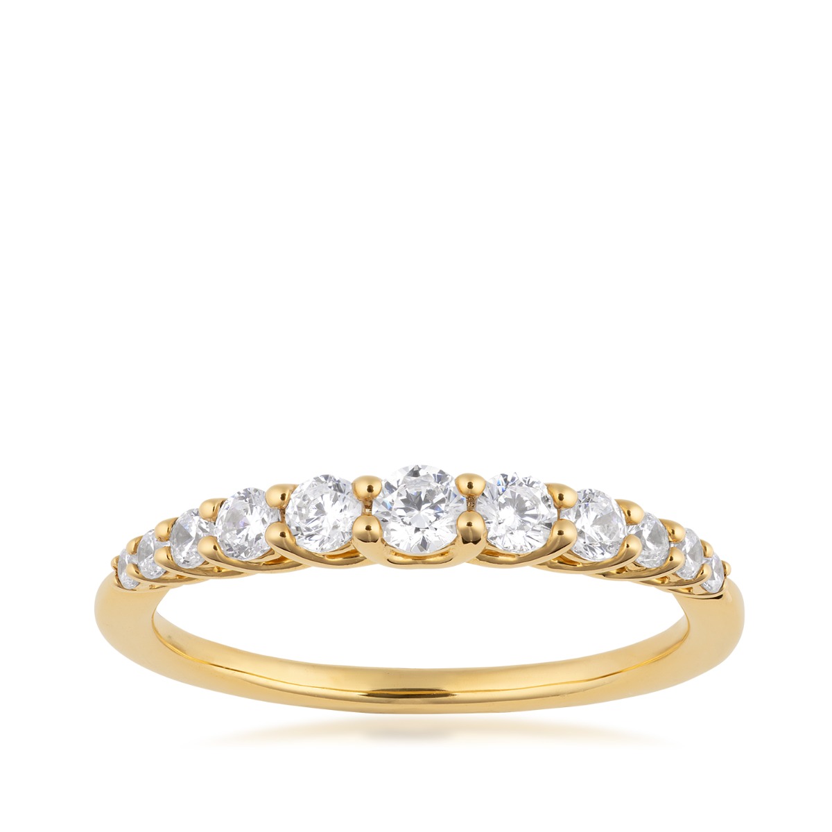 Adamante 1/2 ct. tw. Lab-Grown Diamond Graduated Anniversary Ring in 10K White Gold