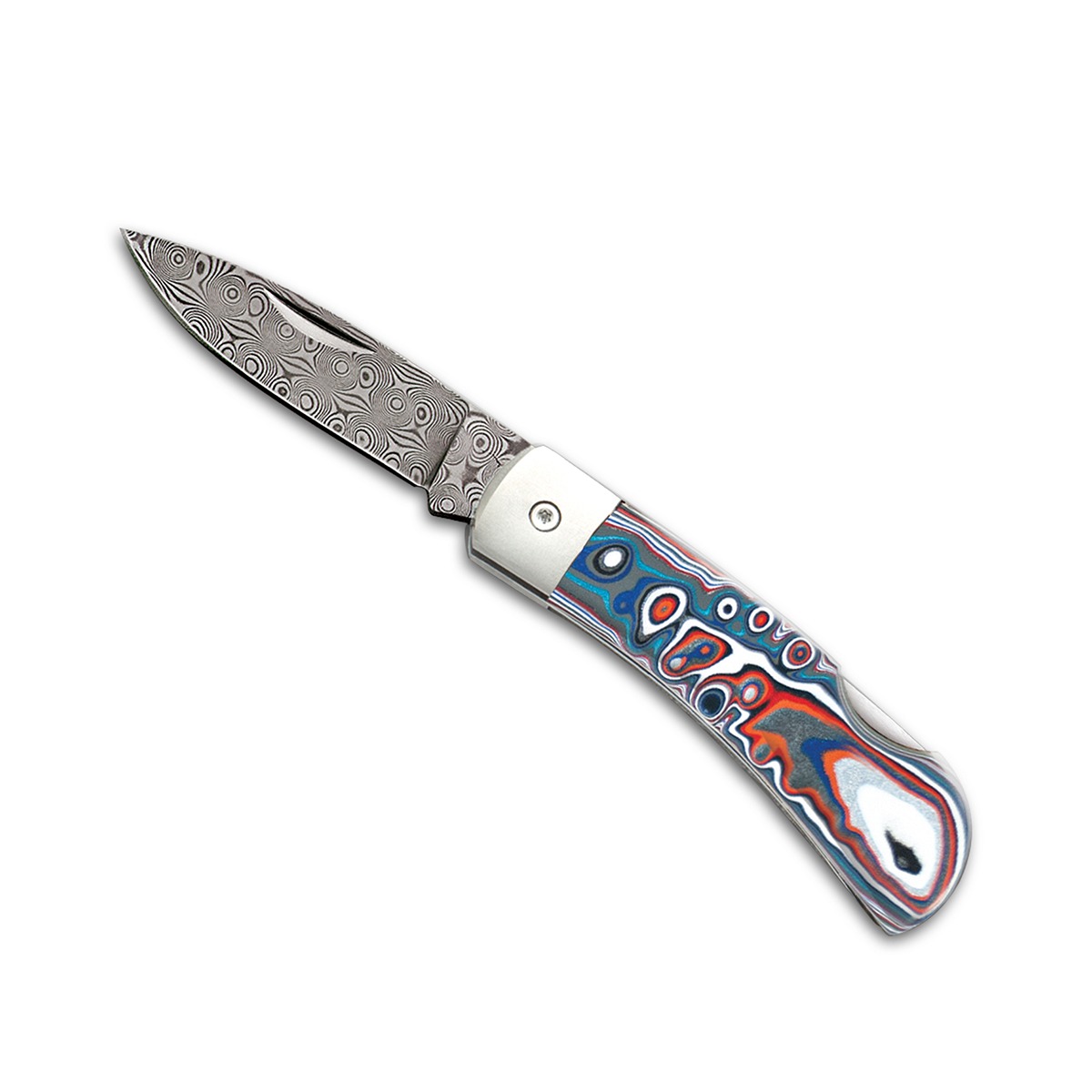 Santa Fe Stoneworks Damascus Steel 3" Lockback Pocket Knife