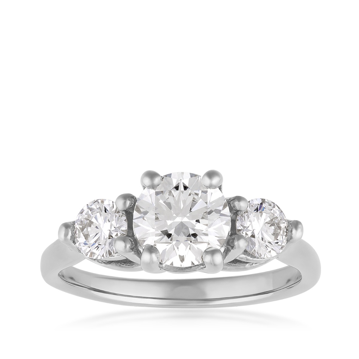 USA Collection 1-1/2 ct. tw. Lab-Grown 3-Stone Diamond Ring in 14K White Gold