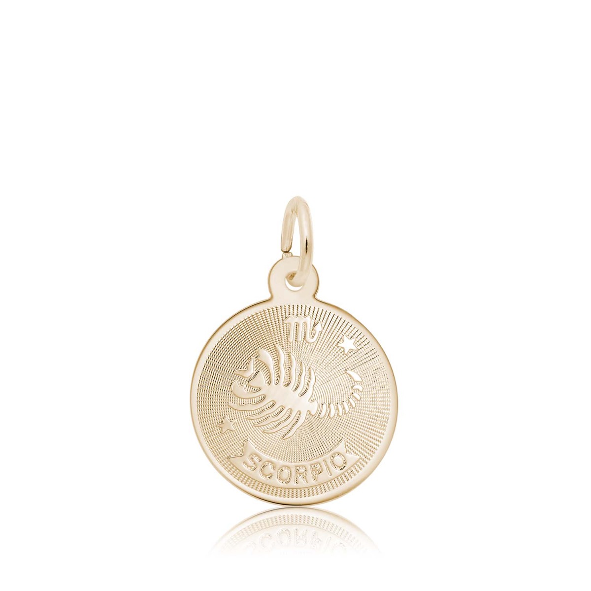 yellow gold Scorpio zodiac disc charm 