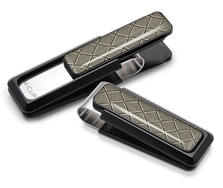 M-Clip Silver Herringbone Money Clip UV2-BKA-HBBR