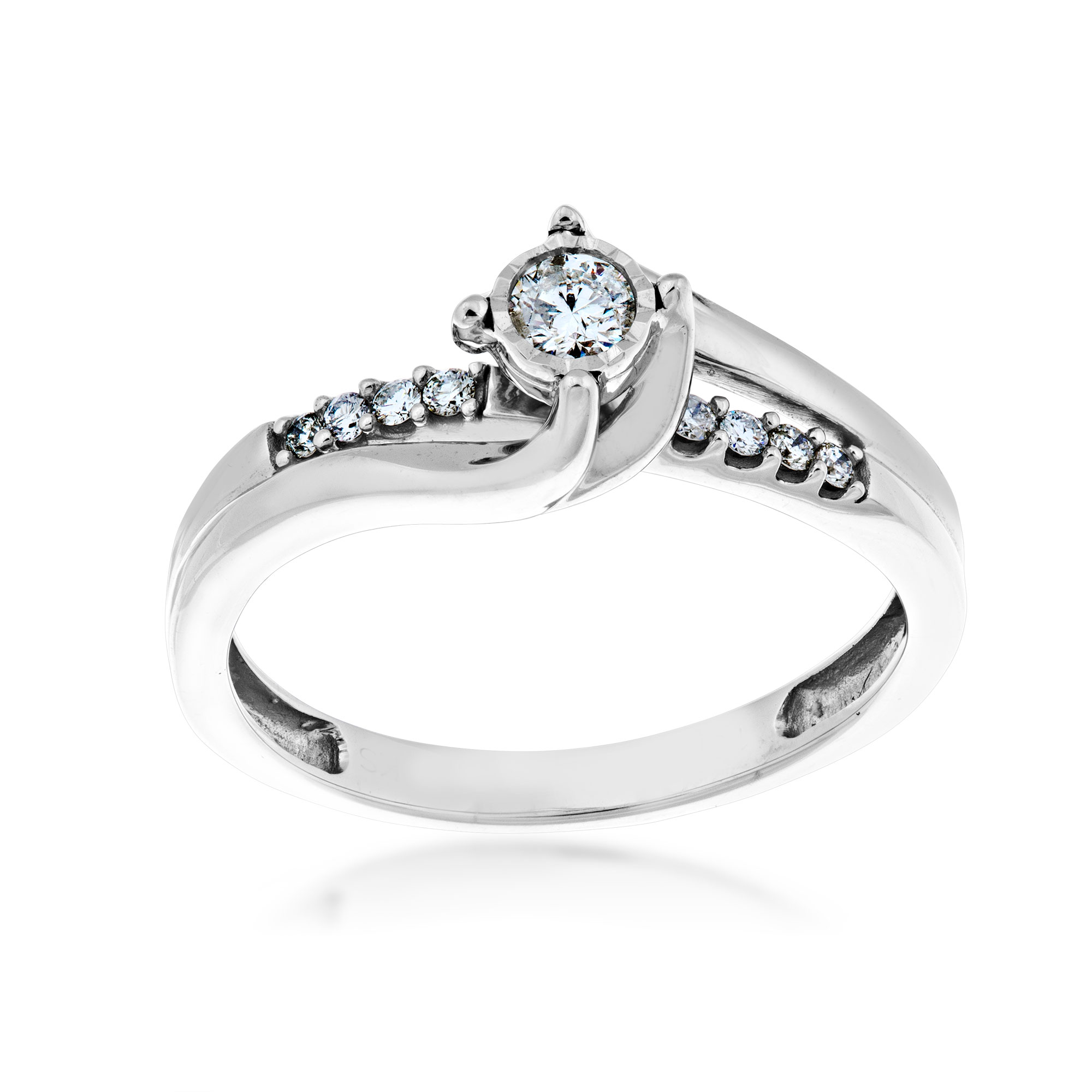 I Promise 1/5 ct. tw. Round Diamond Promise Ring with Miracle Plated Halo in 10K White Gold-RE9025A67@10W 