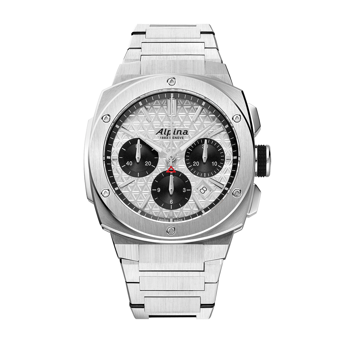 Alpina Men's Alpiner Extreme Chronograph Automatic Stainless Steel Watch with Silver Dial