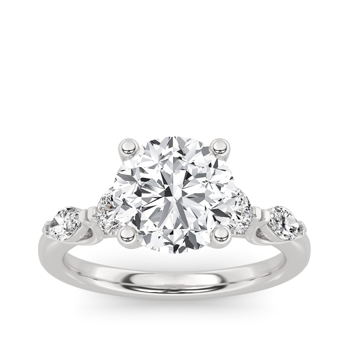 Evere 1/2 ct. tw. Round & Marquise Diamond Semi-Mount Engagement Ring